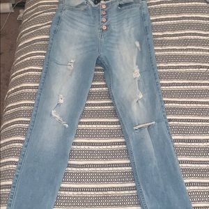 Hollister light jean wash with distress